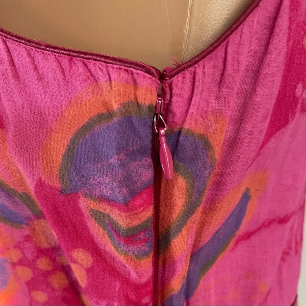 NWT FREE PEOPLE Floral Sleeveless Dress Embroidered With Cross Straps Back - Picture 5 of 8